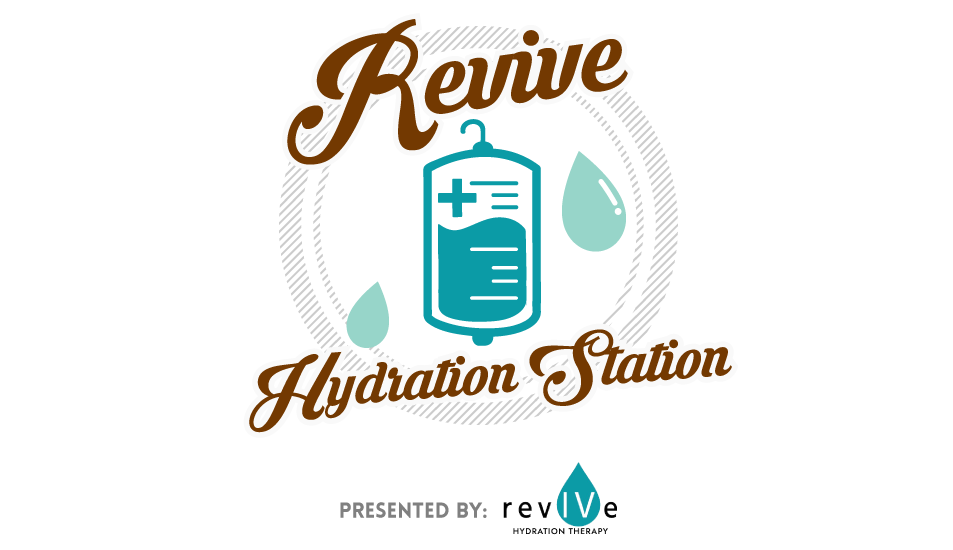 Graphic for the revivie hydration station eventat the georgia food and wine festival.